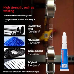 <span class=keywords><strong>Pegamento</strong></span> Instantáneo Industrial Universal Loctit 495 de 20g, Resistente a Altas Temperaturas, Fuerte Adhesión <span class=keywords><strong>para</strong></span> Plástico, Metal y Goma - Product Image 5