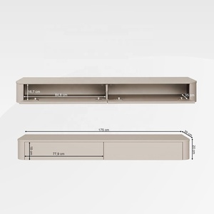 <span class=keywords><strong>Meuble</strong></span> <span class=keywords><strong>TV</strong></span> mural en bois flottant à bords arrondis, console multimédia en cachemire, <span class=keywords><strong>meuble</strong></span> <span class=keywords><strong>TV</strong></span> suspendu - Product Image 6