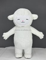 Efun quantité minimale de commande 1 PCS Costume de mascotte mouton gonflable adulte unisexe blanc de ferme 2m/2.6m pour location d'événements vente chaude