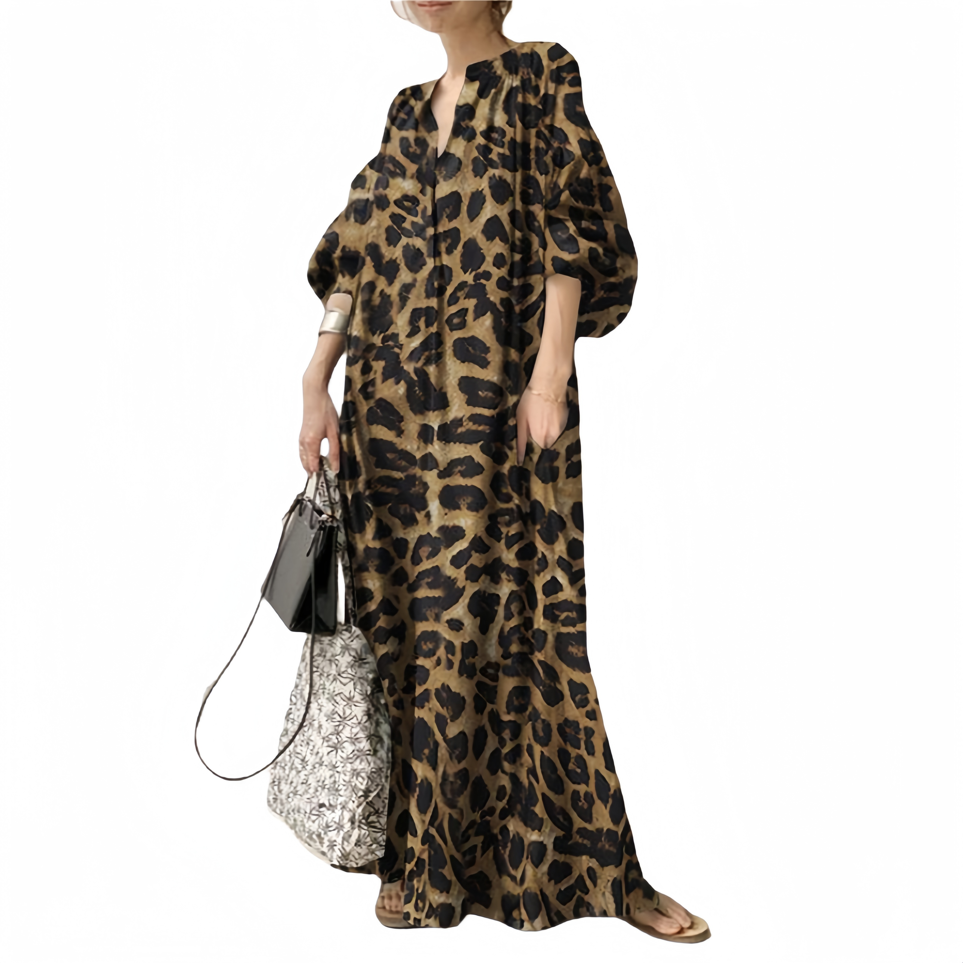 chinese dress ladies Leopard Print V-neck dress | Leopard Print Maxi | Love that Boho