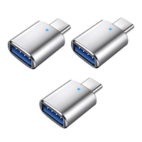 Adaptador OTG USB 3,0 hembra a 3,1 tipo C macho con luz indicadora Cable convertidor de adaptador SATA para salida de CA de ordenador portátil