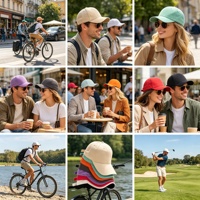 Gorra Unisex con Logotipo Personalizado, 6 Paneles, Gorras Personalizables sin Estructura, Gorra de Béisbol de Algodón en Blanco, Gorra Tipo Dad Hat