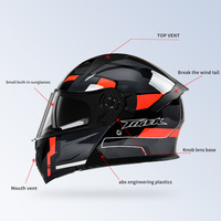 Casque de moto à visière double de haute qualité, personnalisé, en ABS, certifié DOT, vente en gros d'usine AD, casque ouvert pour la conduite