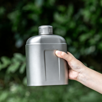 Gourde en titane pur de 1100 ml, bouteille d'eau en titane monocouche chauffable pour le camping et la randonnée en plein air