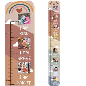Precio de fábrica personalizado Regla de <span class=keywords><strong>madera</strong></span> Altura de crecimiento Regalo del Día de los niños Colgante de pared - Product Image 1