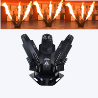 Projecteur triple flamme à 3 têtes avec canaux sûrs contrôle dmx pour la célébration dj fête de mariage effets de scène disco