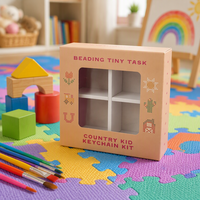 Boîtes à perles personnalisées avec différentes couleurs de fond, adaptées à l'éducation de la petite enfance, dotées de fenêtres et d'inserts