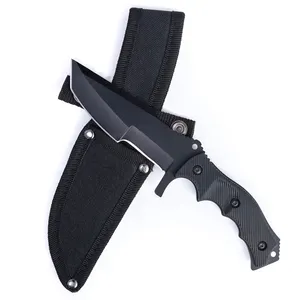 Gran oferta, cuchillo de bolsillo para caza y de hoja fija al aire libre, cuchillo de acero de calidad con etiqueta privada personalizada