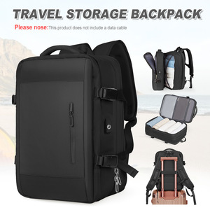 <b>Laptop</b> <b>Backpack</b> 17-Inch Expandable Business Travel Bag <b>For</b> Men Solid Color Nylon Lining - Product Image 2