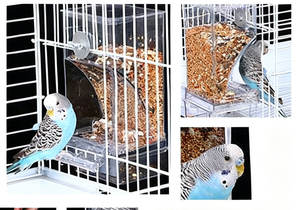 Прозрачная кормушка для попугаев-без беспорядка с видимой подачей пищи прозрачная автоматическая кормушка для попугаев - Product Image 6