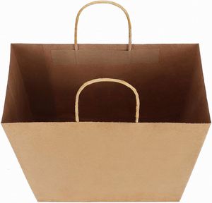KM Custom Printed Your Own Logo White Brown Kraft <b>Craft</b> Paper <b>Bag</b> With Handles for Shopping for Gift - Product Image 4