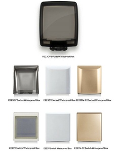 Cache-prise étanche anti-éclaboussures IP55 Type 86 pour salle de bain, toilettes et usage extérieur, blanc élégant 11-15 - Product Image 1