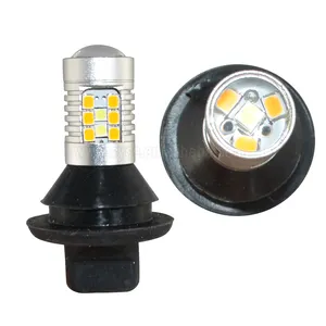 12V s25 ba15s p21w white amber 1156 28leds 28smd load resistor canbus dual colors switchback Car brake Bulb led Tail Stop Light