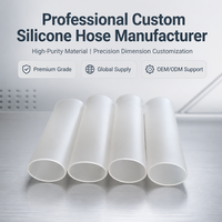 Tuyau en caoutchouc silicone transparent industriel sur mesure, flexible, diamètre extérieur 2-16 mm, tube d'eau, service de découpe et de traitement, paroi de 1 mm
