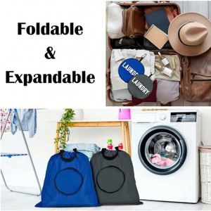 Sac de voyage pliable pour linge sale avec mousqueton, organisateur de rangement léger pour le voyage - Product Image 6