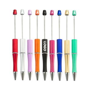Stylos à bille personnalisables avec perles - Encre noire, idéal pour le bricolage, les enfants, les étudiants et les cadeaux de bureau - Product Image 1
