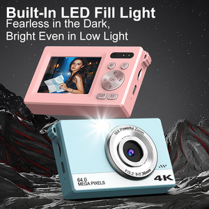 Caméra numérique double haute définition pour selfies, capture 48MP, autofocus intelligent, zoom 16x, lumière LED intégrée, caméra CCD. - Product Image 6