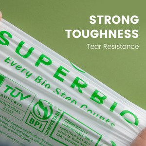 Bolsas de compras biodegradables PLA personalizadas para camisetas, bolsa de comestibles compostable con la mejor calidad - Product Image 5