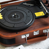 Meilleures ventes Tourne-disque phonographe Lecteurs de disques vinyles avec fonction BT LP et AUX