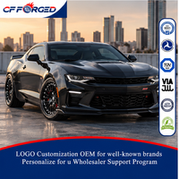 Jantes en alliage forgé personnalisées de qualité supérieure, finition noire brillante, multi-rayons, 5x120, 2 pièces, à bordure échelonnée, pour Chevrolet Camaro SS