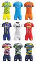 Seragam Sepak Bola Dewasa Jersey Sublimasi Custom Polyester Bernapas Cocok untuk Semua Musim Latihan
