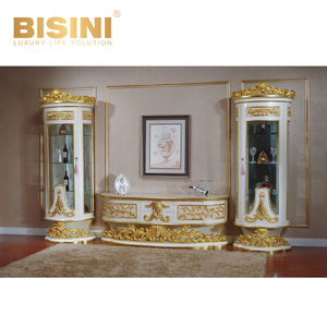 <span class=keywords><strong>Table</strong></span> <span class=keywords><strong>à</strong></span> <span class=keywords><strong>manger</strong></span> antique européenne en bois massif avec feuilles d'or pour 8 personnes, avec chaises, pieds sculptés <span class=keywords><strong>à</strong></span> la main, finition chêne, laque écologique - Product Image 6