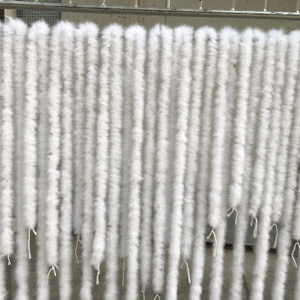 ผ้าพันคอ<span class=keywords><strong>ขน</strong></span><span class=keywords><strong>นก</strong></span>สีขาวย้อมสีสำหรับงานปาร์ตี้ฮาโลวีน - Product Image 1