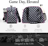 Sac de pickleball PikleBall Premium pour femmes, style sportif, élégant, polyvalent, porte-bouteille d'eau, poche rembourrée pour raquettes, convient à 2+ raquettes
