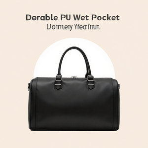 Bolsa de Lona Impermeable Ligera de PU con Logotipo Personalizado, Bolsa de Viaje, Gimnasio, Fin de Semana, Forro de Poliéster, Bolsillo Impermeable - Product Image 3