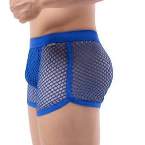 ชุดชั้นในเซ็กซี่แบบซีทรูตาข่าย ยี่ห้อ PATON จากหนานหนิง รับผลิตตามสั่ง พร้อมป้ายส่วนตัว กางเกงขาสั้นตาข่ายแบบมินิ พร้อมจีสตริง สำหรับผู้ชาย ผู้ใหญ่ และเกย์ - Product Image 3