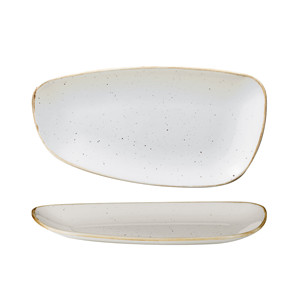 Plateau Stonecast Speckled Geo 30 × 15,5 cm Blanc Décoré à la Main Churchill - Product Image 1