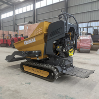 Mini camion à benne basculante hydraulique OEM CE 750kg 1 tonne 2 tonnes petit Dumper à chenilles auto-chargement
