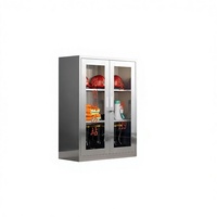 Armoire à extincteurs double porte en acier inoxydable à poser au sol pour équipement d'urgence de chantier et extincteur extérieur