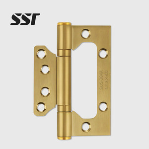 Bisagras Ocultas Modernas de Acero Inoxidable en Forma de Mariposa de 4 Pulgadas para Puertas de Madera y Acero, Apertura Ajustable de 180 Grados - Product Image 1