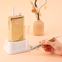 Nouvelle perceuse à ongles sans fil portable en acier inoxydable, étanche, 45000 tr/min, 85W, avec écran complet et chargeur sans fil