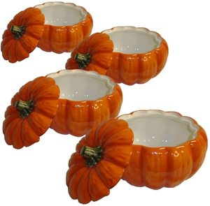 Bol à soupe en céramique 3D mignon en forme de citrouille - Product Image 1