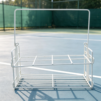 Étagère de rangement pliable en fil métallique robuste de qualité professionnelle, mobile, pour usage en terrain d'entraînement, organisateur de comptoir, support d'équipement