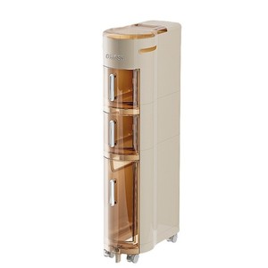 Ohfsk Plastic Storage Cart 3 Tier With Wheels For Bathroom Multi Functional Drawer Organizer - Product Image 3