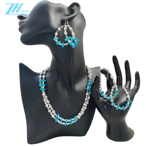 <span class=keywords><strong>Perles</strong></span> <span class=keywords><strong>précieuses</strong></span> avec ensemble de conformité turquoise naturelle Bracelet en argent S925 <span class=keywords><strong>Perles</strong></span> en argent en cadeau - Product Image 2