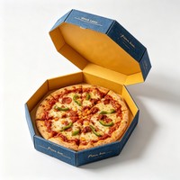 Boîte à pizza hexagonale personnalisée en gros, emballage unique en carton ondulé pour la promotion de la marque