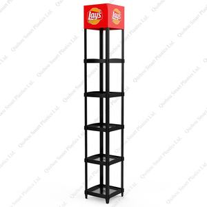 Étagères <span class=keywords><strong>de</strong></span> présentation en plastique, 2 pièces, pour le spectacle du commerce, présentoir Portable avec couches pour Chips <span class=keywords><strong>de</strong></span> pommes <span class=keywords><strong>de</strong></span> terre et collations - Product Image 1