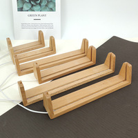 Bases lumineuses LED en forme de U pour présentoir en acrylique pour téléphone/tablette, base lumineuse en bois rechargeable par USB
