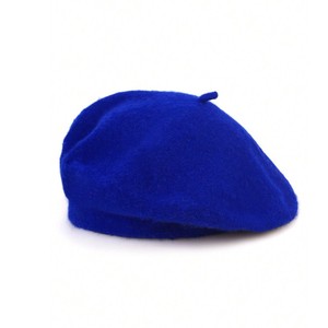 Béret tendance de haute qualité, couleur unie, pour <span class=keywords><strong>femme</strong></span>, hiver, polyvalent, style artistique japonais, rétro, chapeau de peintre - Product Image 3