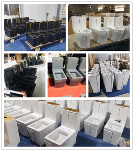 <span class=keywords><strong>WC</strong></span> moderne monobloc allongé en céramique <span class=keywords><strong>à</strong></span> double chasse avec siphon S, économique, fabriqué en Chine - Product Image 5