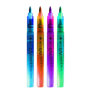 Nouveau <span class=keywords><strong>Stylo</strong></span> UV Fluorescent Liquide Direct 2026 pour Fête d'Halloween, Effet Lumineux dans le Noir, Facile à Nettoyer, <span class=keywords><strong>Couleurs</strong></span> Nocturnes pour le Corps Humain, <span class=keywords><strong>8</strong></span> <span class=keywords><strong>Couleurs</strong></span> - Product Image 3