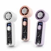 Ventilateur de cou portable sans pales 3 couleurs 2000 mAh avec 100 vitesses de ventilation turbo pour l'extérieur, les trajets quotidiens et les voyages