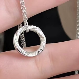 流行のカップル磁気二重メビウスリングカップルネックレスファッショントレンド長距離ラブジュエリーギフト - Product Image 3
