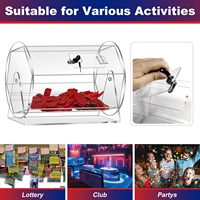 Tambour de tirage au sort en acrylique sur mesure Boîte de tirage au sort transparente Grande capacité pouvant contenir 5000 billets pour les jeux de loterie Bingo Raffle Balls