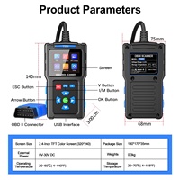 Escáner OBD2 con Cable, Instrumento de Diagnóstico de Fallas de Automóviles, Lector de Códigos de Motor, Escáner de Batería, Herramienta de Diagnóstico Automotriz