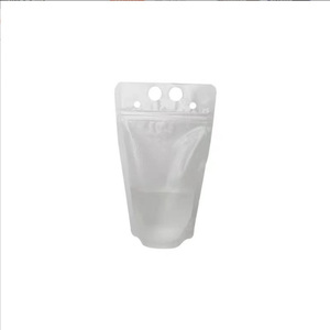 Borsa in piedi fredda e calda con cerniera trasparente per bevande riutilizzabili sacchetto di plastica per bevande in paglia - Product Image 4